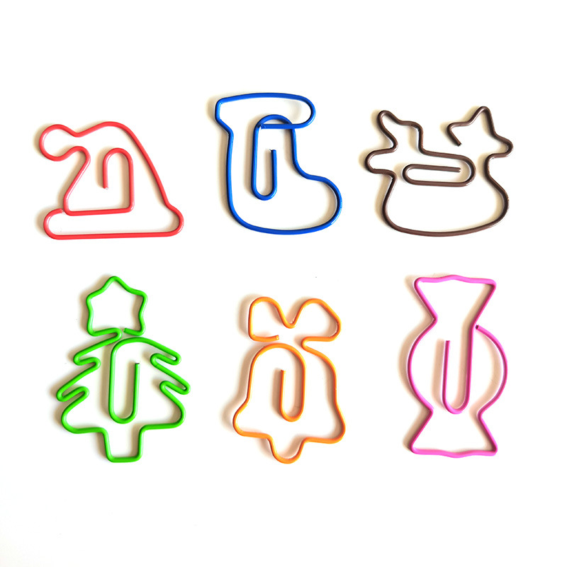 Elk Bugle Call - 50/30pcs ต้นคริสต์มาสโลหะวัสดุ Bell Elk รูปร่างกระดาษคลิปตลก Kawaii