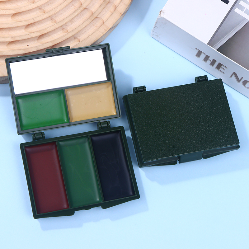 Camo Face Paint - พาเลทสีเพ้นท์หน้าลายพราง 5 สี 1 ชิ้น พร้อมกระจก