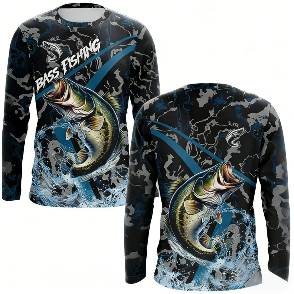 เสื้อตกปลาแขนยาวสำหรับผู้ชาย ป - Outdoor Hunting Prints บทวิจารณ์และราคา