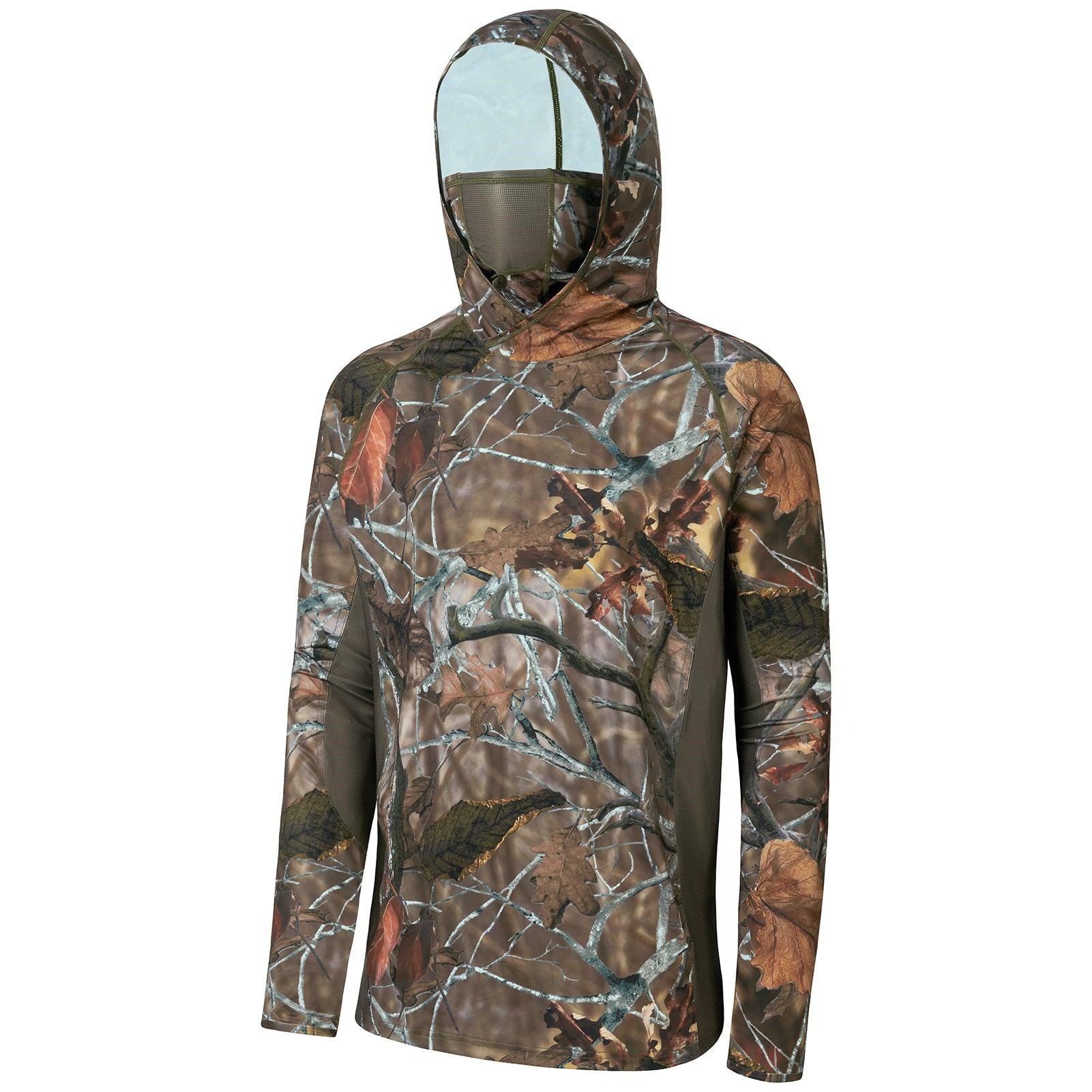 เสื้อฮู้ดลายใบไม้ 3D สำหรับผู้ - Outdoor Hunting Prints บทวิจารณ์และราคา