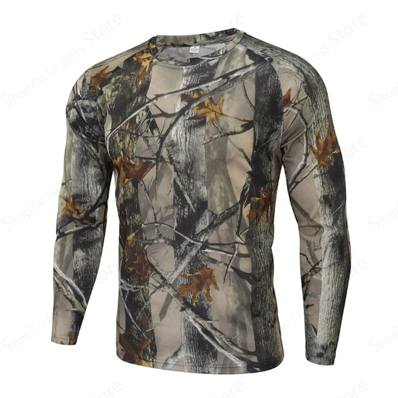 เสื้อยืดแขนยาวลายพรางสำหรับผู้ - Outdoor Hunting Prints บทวิจารณ์และราคา