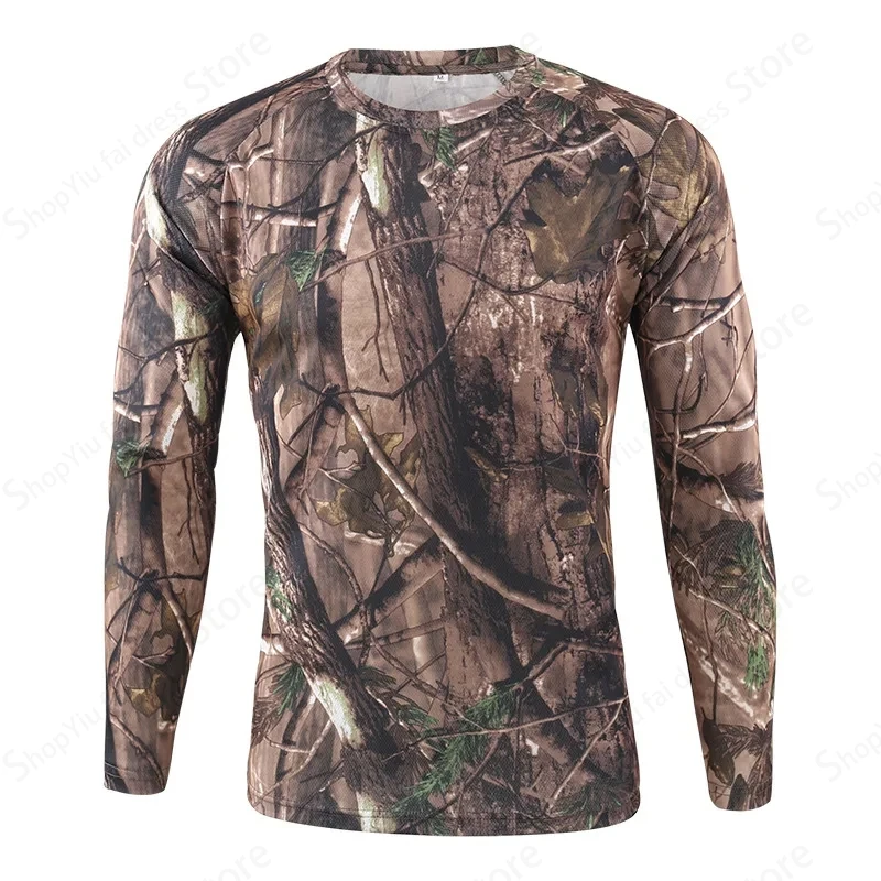 เสื้อยืดแขนยาวลายพรางสำหรับผู้ - Outdoor Hunting Prints บทวิจารณ์และราคา